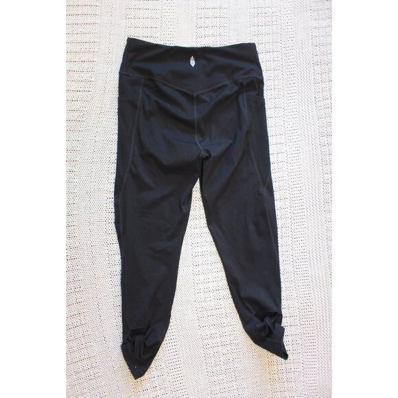 Free People movement black leggings size M Twisted Hem Pants Sporty Gym - Picture 1 of 8